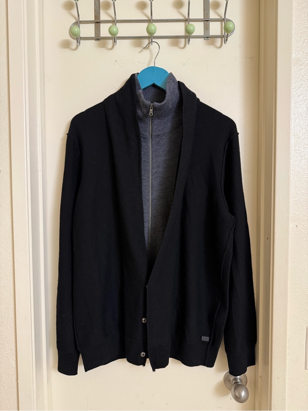 Armani Exchange men’s cashmere zip up sweater
